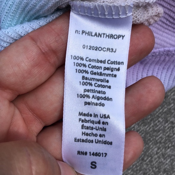 NWOT! - n:PHILANTHROPY Suri Pastel 100% Cotton Tie Dye Short Sleeve Bodysuit - Picture 9 of 10